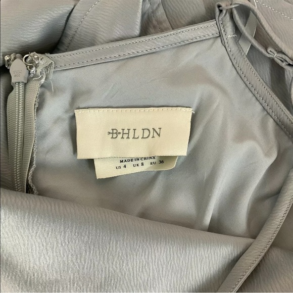 COPY - BHDLN Cali Satin Charmeuse Midi Dress in Dusty Blue - Picture 5 of 7